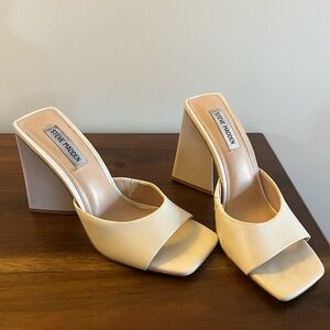 Steve Madden Bone White Mules